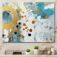 thumbnail image 1 of Designart "Abstract Clash Of Teal, White, And Gold" Abstract Shapes Canvas Prints, 1 of 1