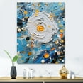 thumbnail image 1 of Designart "Abstract Clash Of Teal, White, And Gold II" Abstract Shapes Canvas Art Print, 1 of 7