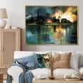 thumbnail image 1 of Designart "Abstract Clouds Above Country Houses" Abstract Landscape Floater Framed Canvas Prints, 1 of 5