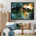 thumbnail image 1 of Designart "Abstract Clouds Above Country Houses" Abstract Landscape Floater Framed Canvas Prints, 1 of 5