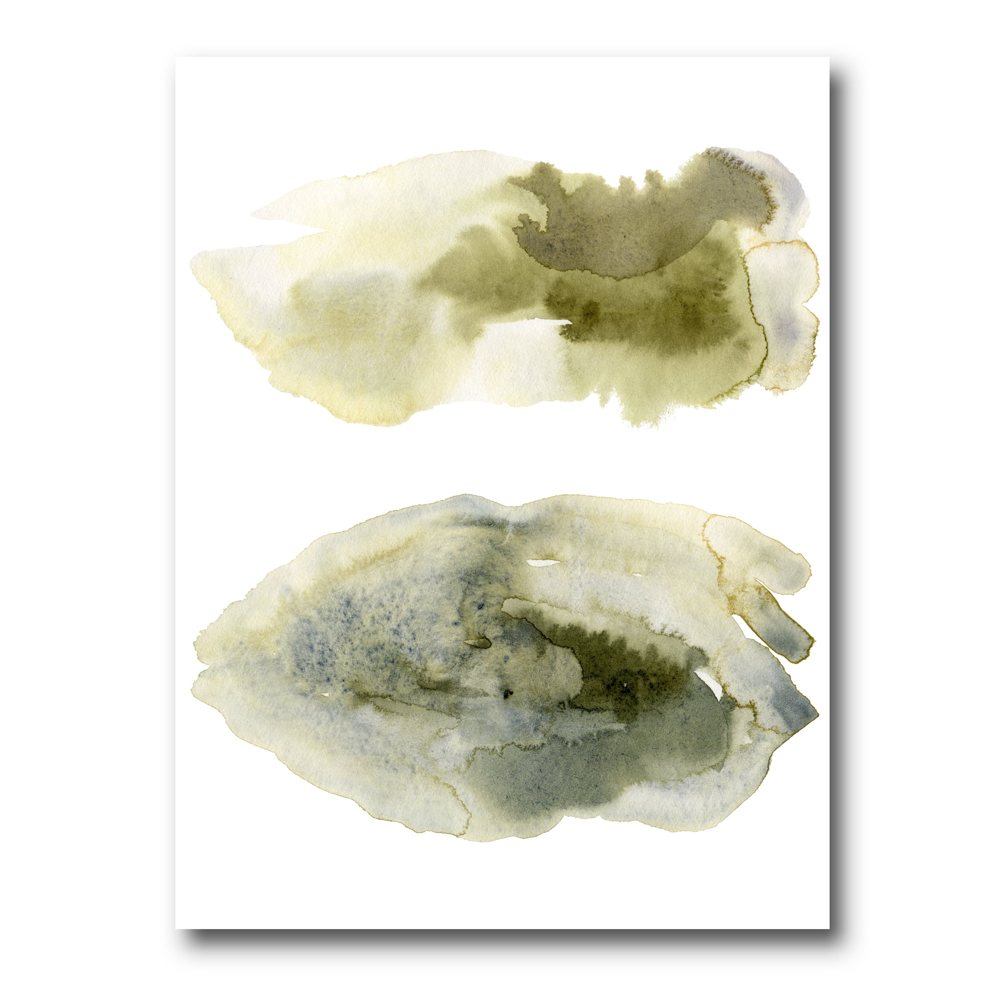 Designart ' Abstract Clouds In Dark Green I ' Modern Canvas Wall Art Print