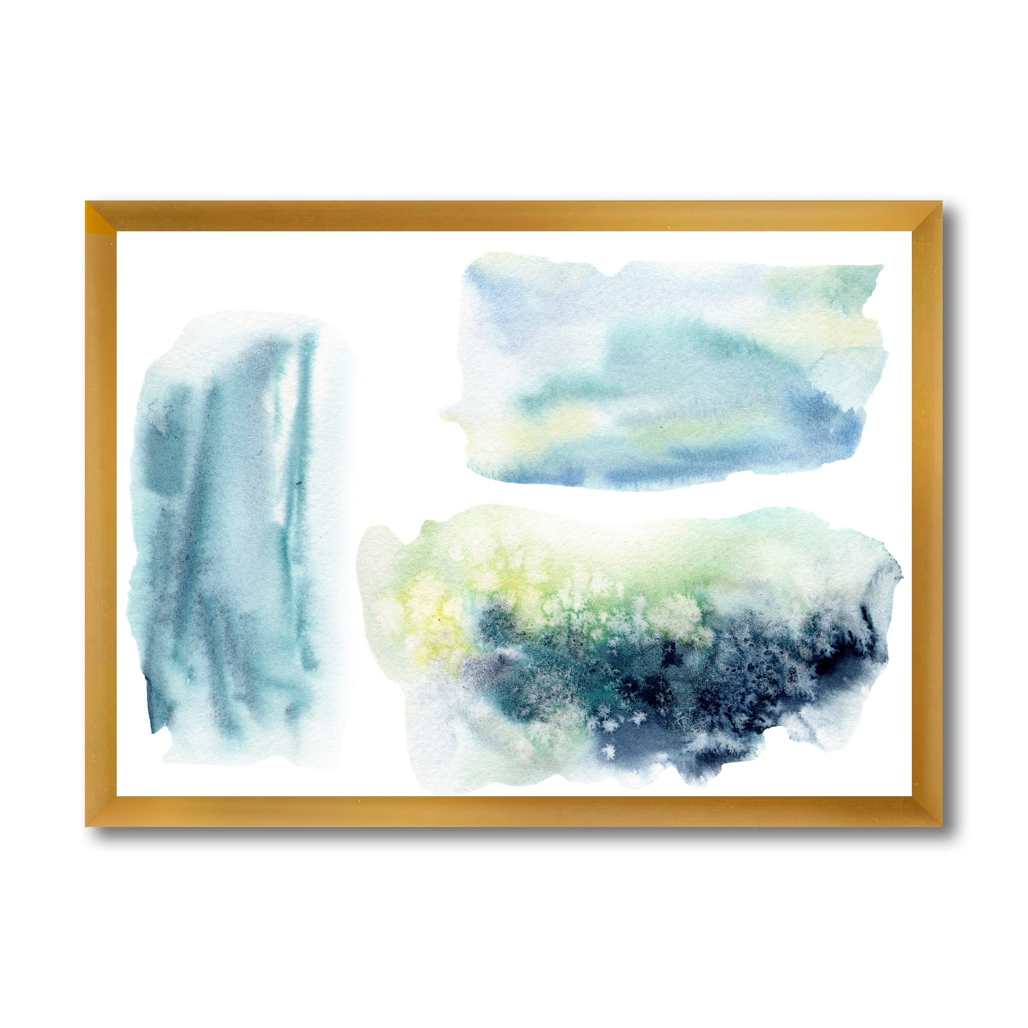 Designart 'Abstract Clouds Underwater' Modern Framed Art Print