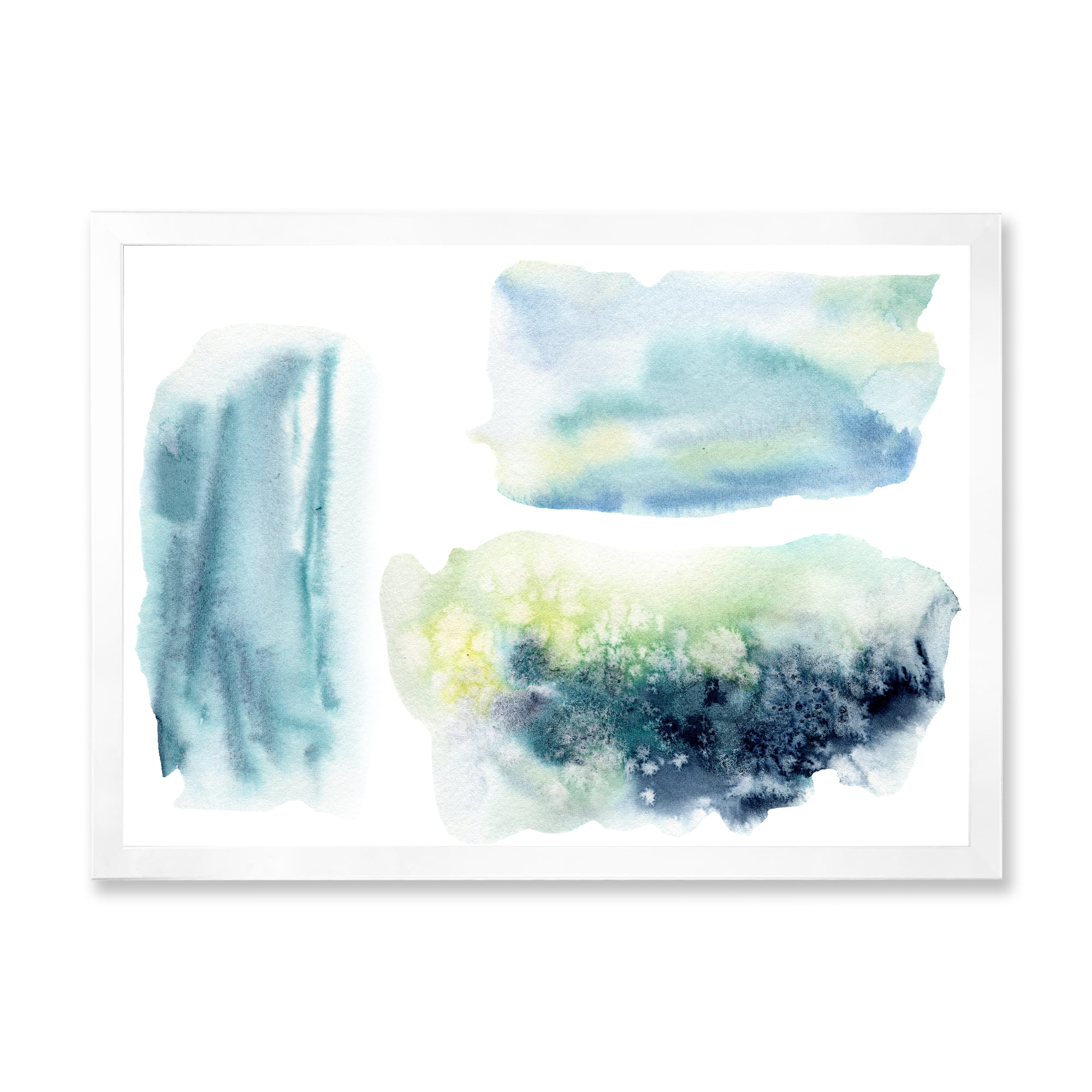 Designart 'Abstract Clouds Underwater' Modern Framed Art Print