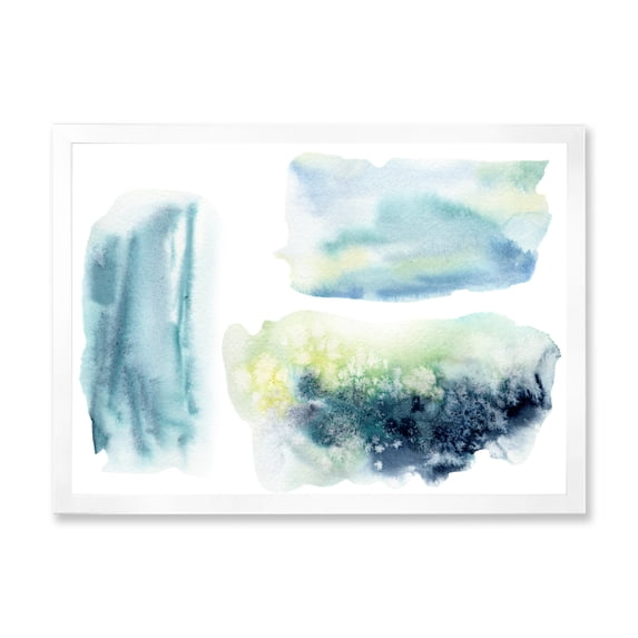 Designart 'Abstract Clouds Underwater' Modern Framed Art Print
