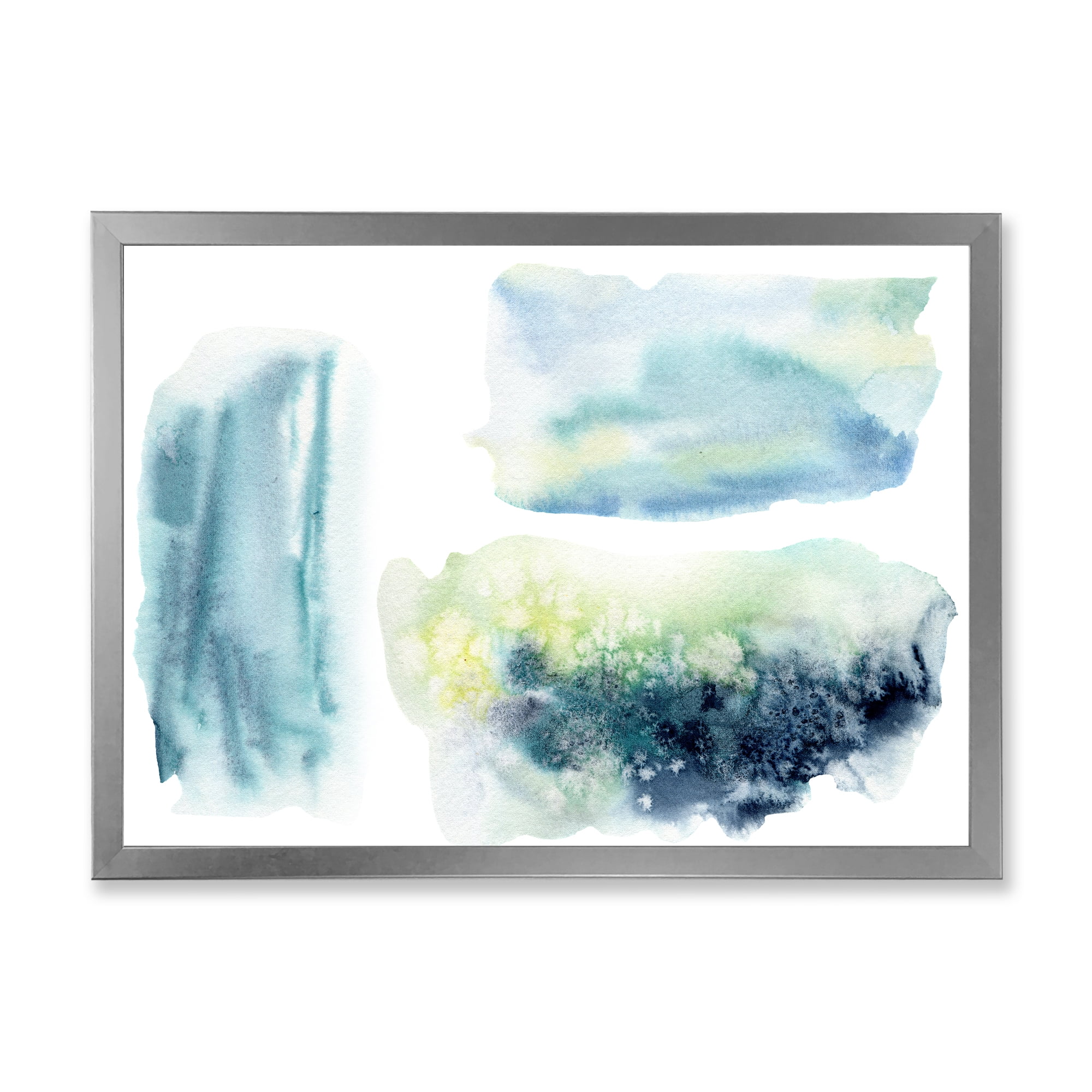 Designart 'Abstract Clouds Underwater' Modern Framed Art Print