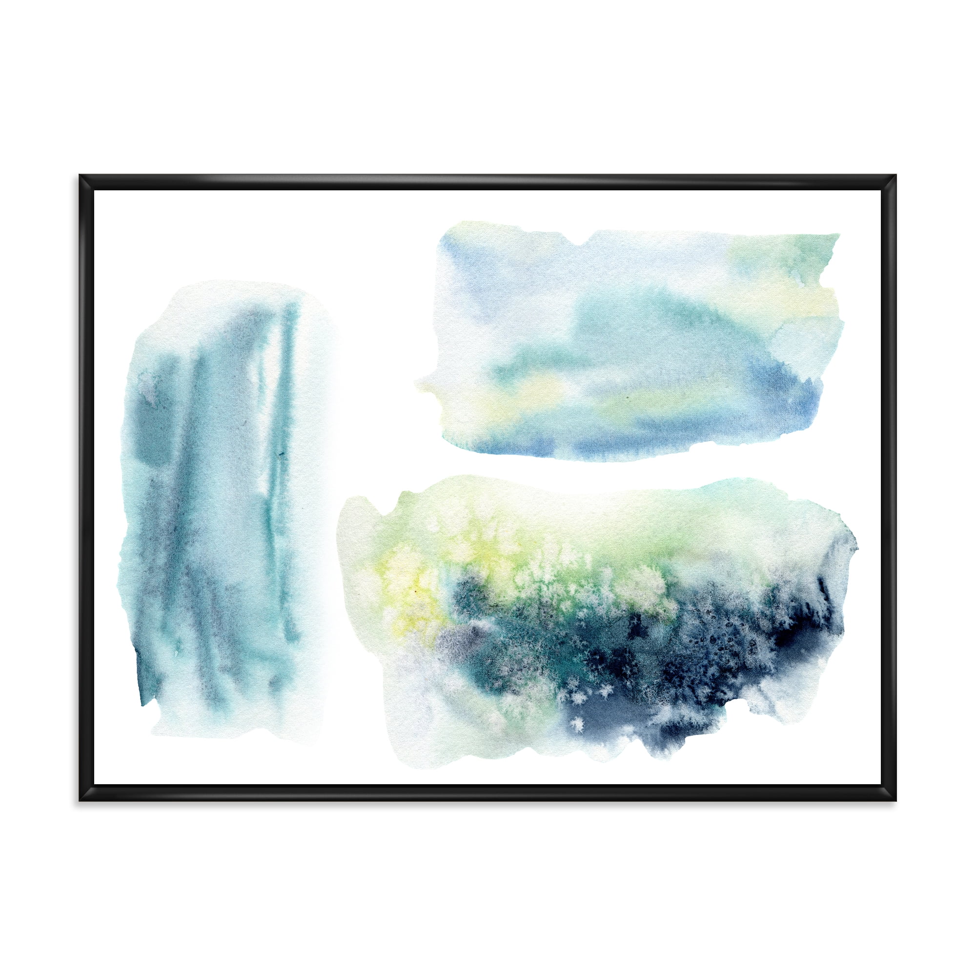 Designart 'Abstract Clouds Underwater' Modern Framed Canvas Wall Art Print