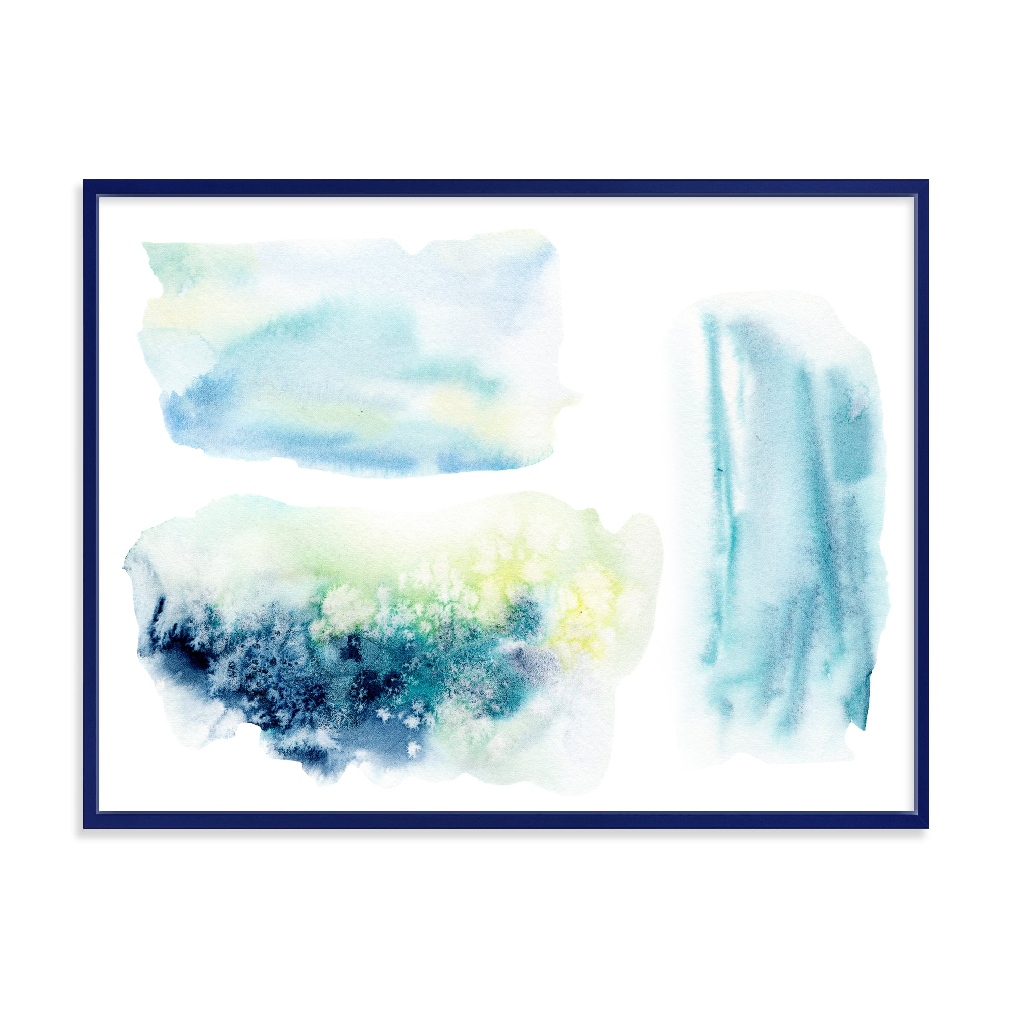 Designart 'Abstract Clouds Underwater' Modern Framed Canvas Wall Art Print