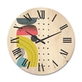 thumbnail image 1 of Designart 'Abstract Colorful Geometric Art Collage I' Modern Wood Wall Clock, 1 of 5