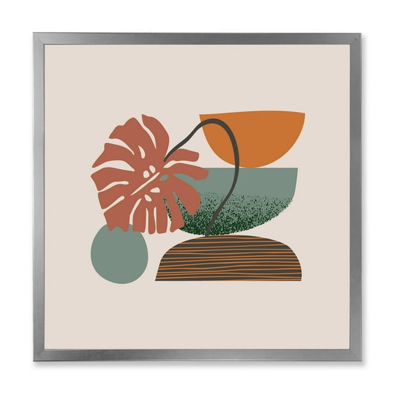 Designart 'Abstract Colorful Geometric Art Collage III' Modern Framed Art Print