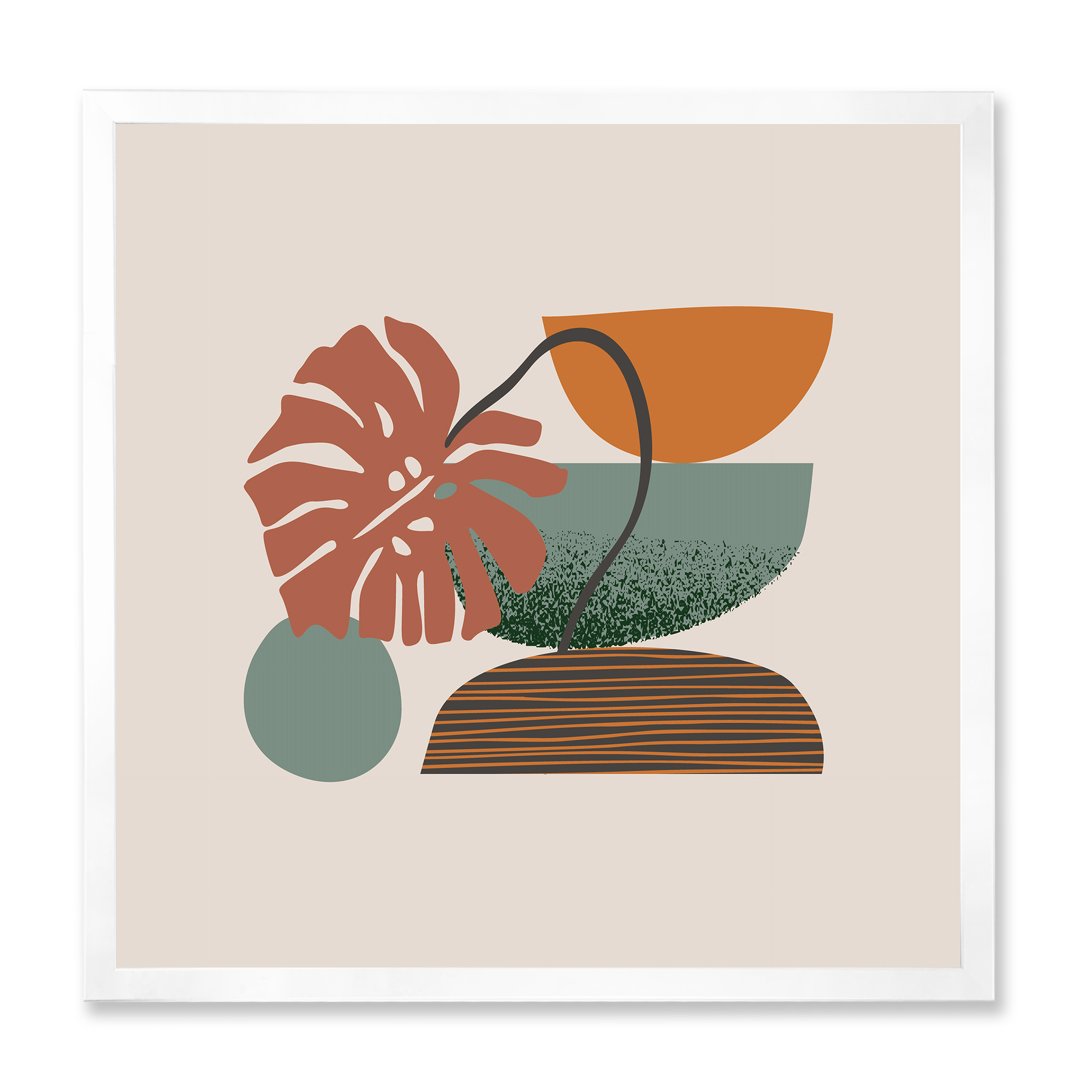 Designart 'Abstract Colorful Geometric Art Collage III' Modern Framed Art Print