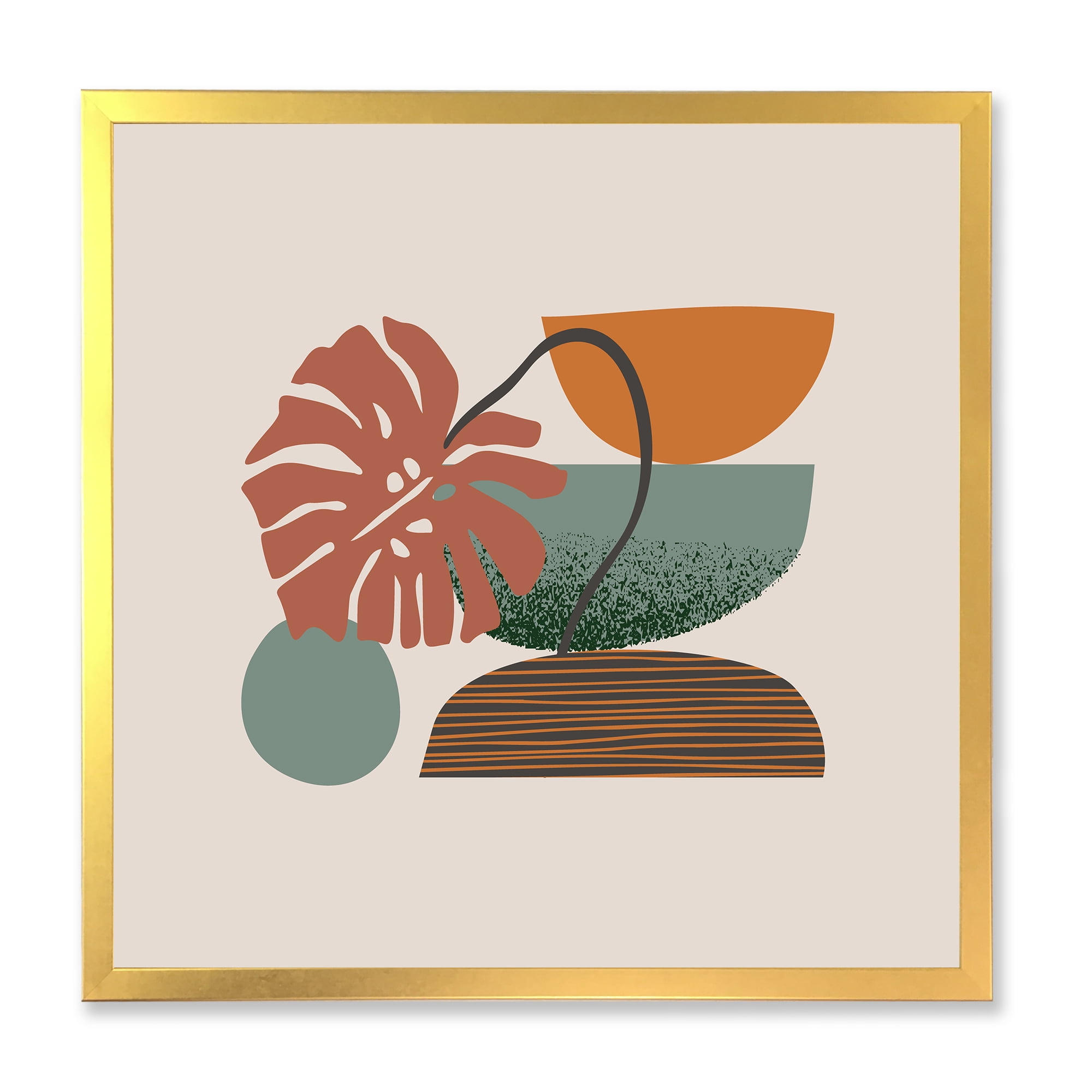 Designart 'Abstract Colorful Geometric Art Collage III' Modern Framed Art Print