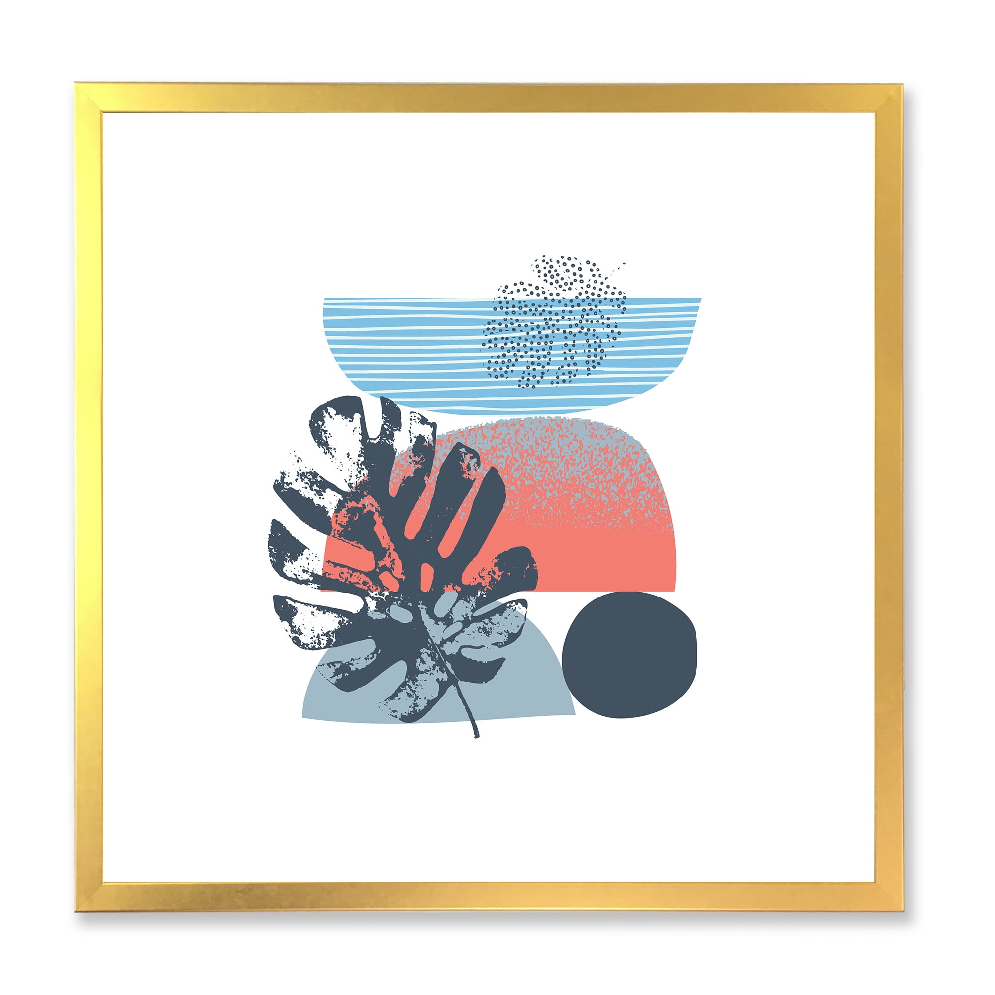 Designart 'Abstract Colorful Geometric Art Collage IV' Modern Framed Art Print