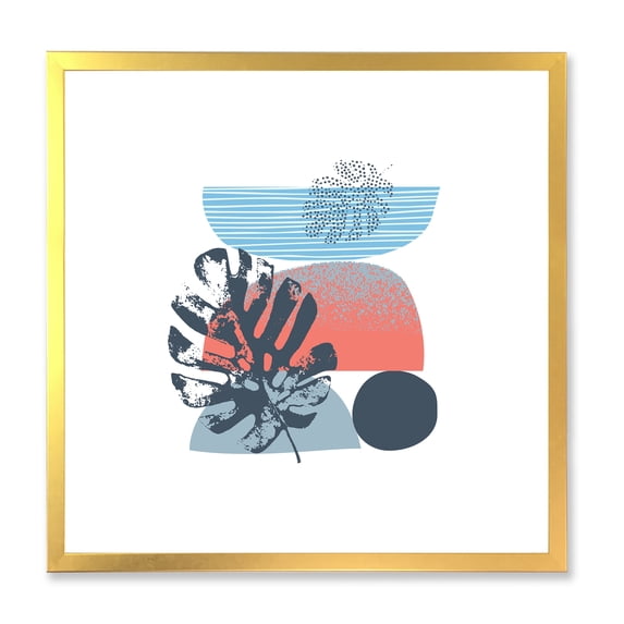 Designart 'Abstract Colorful Geometric Art Collage IV' Modern Framed Art Print
