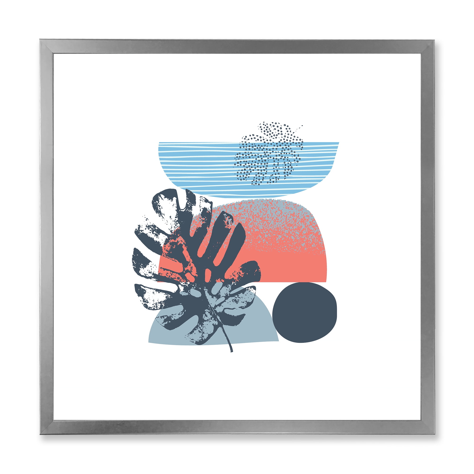 Designart 'Abstract Colorful Geometric Art Collage IV' Modern Framed Art Print