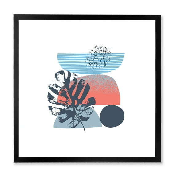 Designart 'Abstract Colorful Geometric Art Collage IV' Modern Framed Art Print