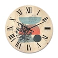 thumbnail image 1 of Designart 'Abstract Colorful Geometric Art Collage IV' Modern Wood Wall Clock, 1 of 5