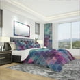 thumbnail image 1 of Designart 'Abstract Colorful Triangles' Modern Duvet Cover Set, 1 of 4