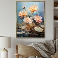 thumbnail image 1 of Designart "Abstract Colors In Lotus Blooms I" Lotus Floater Framed Canvas Prints, 1 of 5