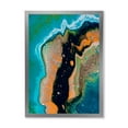 thumbnail image 1 of Designart 'Abstract Composition In Black and Orange' Modern Framed Art Print, 1 of 4