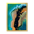 thumbnail image 1 of Designart 'Abstract Composition In Black and Orange' Modern Framed Art Print, 1 of 4
