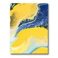 thumbnail image 1 of Designart ' Abstract Composition In Blue and Yellow VII ' Modern Canvas Wall Art Print, 1 of 4