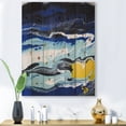 thumbnail image 1 of Designart 'Abstract Composition In Blue and Yellow VIII' Modern Print on Natural Pine Wood, 1 of 5