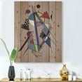 thumbnail image 1 of Designart 'Abstract Compositions Of Colored Geometric III' Modern Print on Natural Pine Wood, 1 of 5