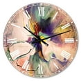 thumbnail image 1 of Designart 'Abstract Creative Blue Flower ' Modern wall clock, 1 of 3