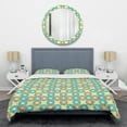 thumbnail image 1 of Designart 'Abstract Design Retro Pattern I' Mid-Century Modern Duvet Cover Set, 1 of 4
