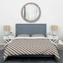 Designart 'Abstract Design Retro Pattern IV' Mid-Century Modern Duvet Cover Set