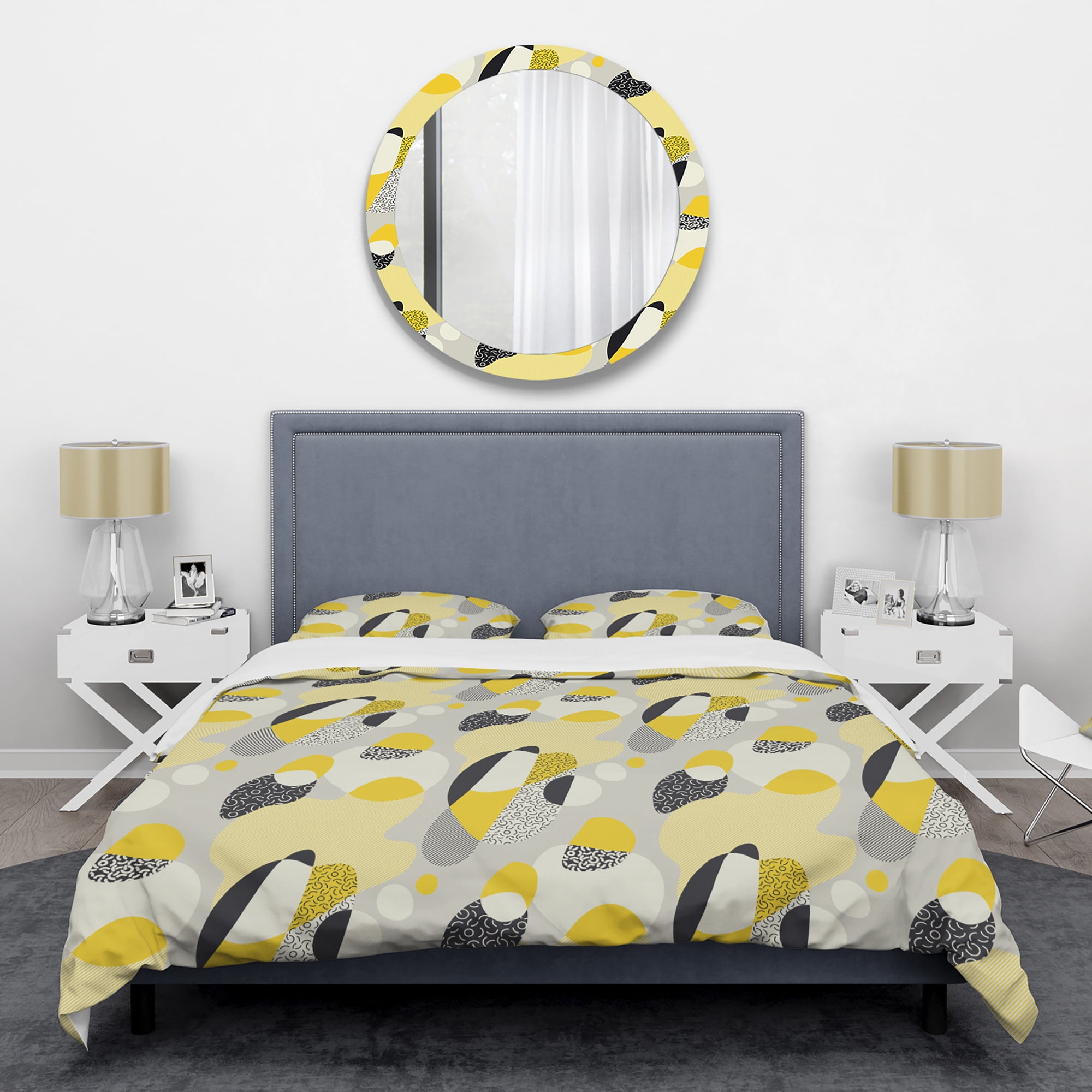 Designart 'Abstract Design Retro Pattern V' Mid-Century Modern Duvet Cover Set