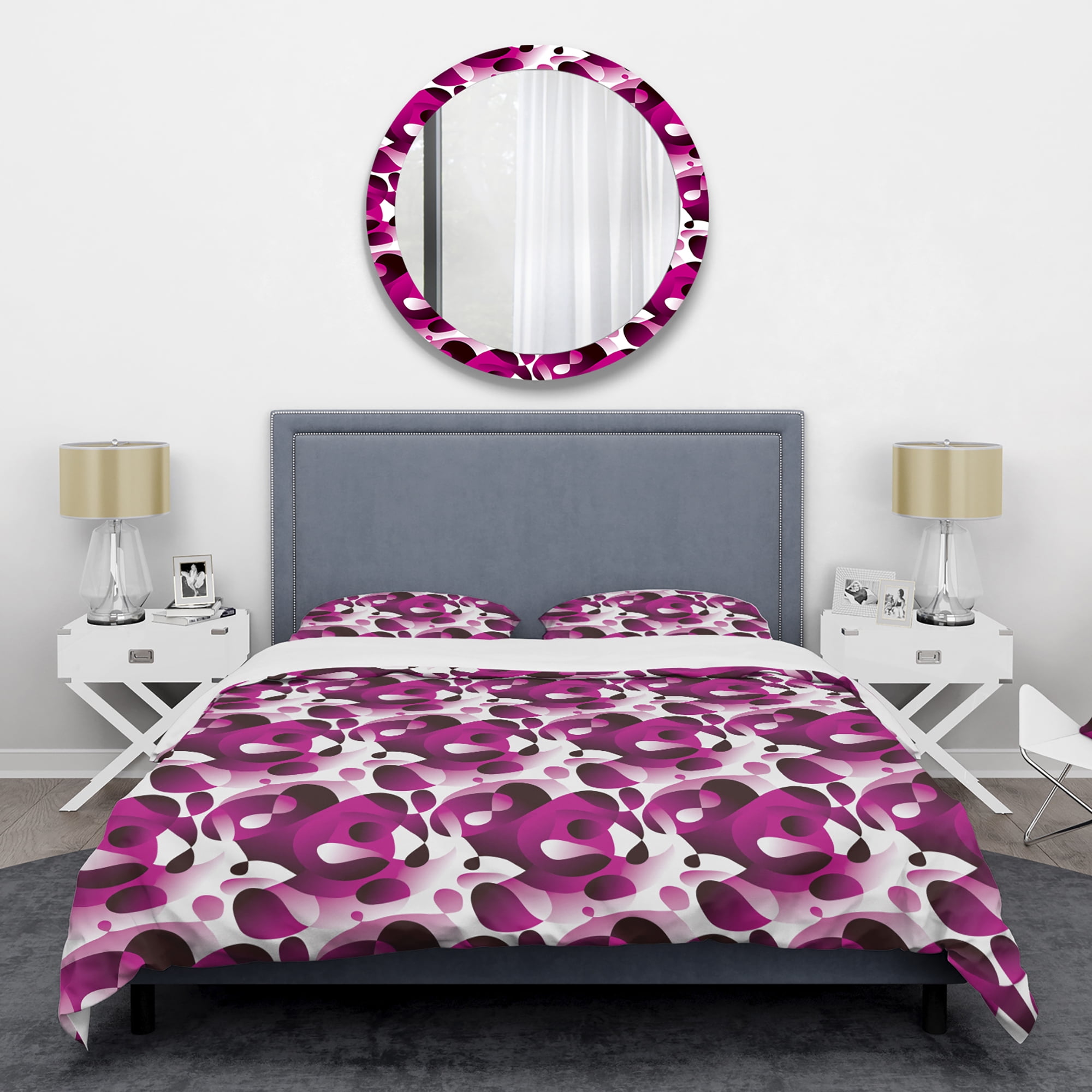 Designart 'Abstract Design Retro Pattern VI' Mid-Century Modern Duvet Cover Set