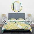 thumbnail image 1 of Designart 'Abstract Diagonal Stripe Pattern' Mid-Century Modern Duvet Cover Set, 1 of 4