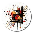 thumbnail image 1 of Designart "Abstract Dreamscape in Red and Black II" Abstract Shapes Oversized Wall Clock, 1 of 5