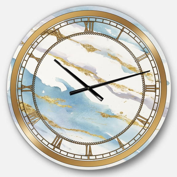 Designart 'Abstract Drift v2' Glam wall clock