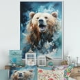 thumbnail image 1 of Designart "Abstract Dynamic Bear" Animals Bear Floater Framed Canvas Prints, 1 of 5