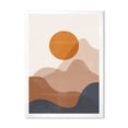 thumbnail image 1 of Designart 'Abstract Earth Toned Mountains With Red Moon II' Modern Framed Art Print, 1 of 4