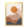 thumbnail image 1 of Designart 'Abstract Earth Toned Mountains With Red Moon II' Modern Framed Art Print, 1 of 4