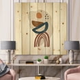 thumbnail image 1 of Designart 'Abstract Elementary Shapes In Terracotta Tones I' Modern Print on Natural Pine Wood, 1 of 5