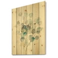 thumbnail image 1 of Designart 'Abstract Eucalyptus leaves' Farmhouse Print on Natural Pine Wood, 1 of 3