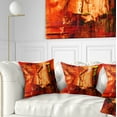 thumbnail image 1 of Designart Abstract Fire Red - Abstract Throw Pillow - 16x16, 1 of 5