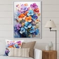 thumbnail image 1 of Designart "Abstract Floral Joy I" Violets Floater Framed Canvas Prints, 1 of 5