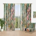 thumbnail image 1 of Designart 'Abstract Flower Shower II' Farmhouse Curtain Panel, 1 of 4
