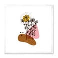 thumbnail image 1 of Designart 'Abstract Flowers Plants With Elementary Shapes I' Modern Framed Art Print, 1 of 4