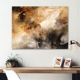 thumbnail image 1 of Designart "Abstract Fluidity Brown Cream Elegance" Abstract Shapes Metal Wall Decor, 1 of 1