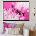 thumbnail image 1 of Designart "Abstract Fusion In Gold And Purple" Fuschia Floater Framed Wall Art Living Room, 1 of 5