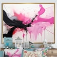 thumbnail image 1 of Designart "Abstract Fusion In Gold And Purple IV" Fuschia Floater Framed Canvas Art Print, 1 of 5