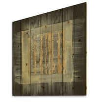 Designart 'Abstract Galm II' Transitional Print on Natural Pine Wood