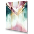thumbnail image 1 of Designart Abstract Geode Geometric Pink And Green I Canvas Wall Art, 1 of 5