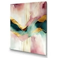 thumbnail image 1 of Designart Abstract Geode Geometric Pink And Green III Canvas Wall Art, 1 of 5